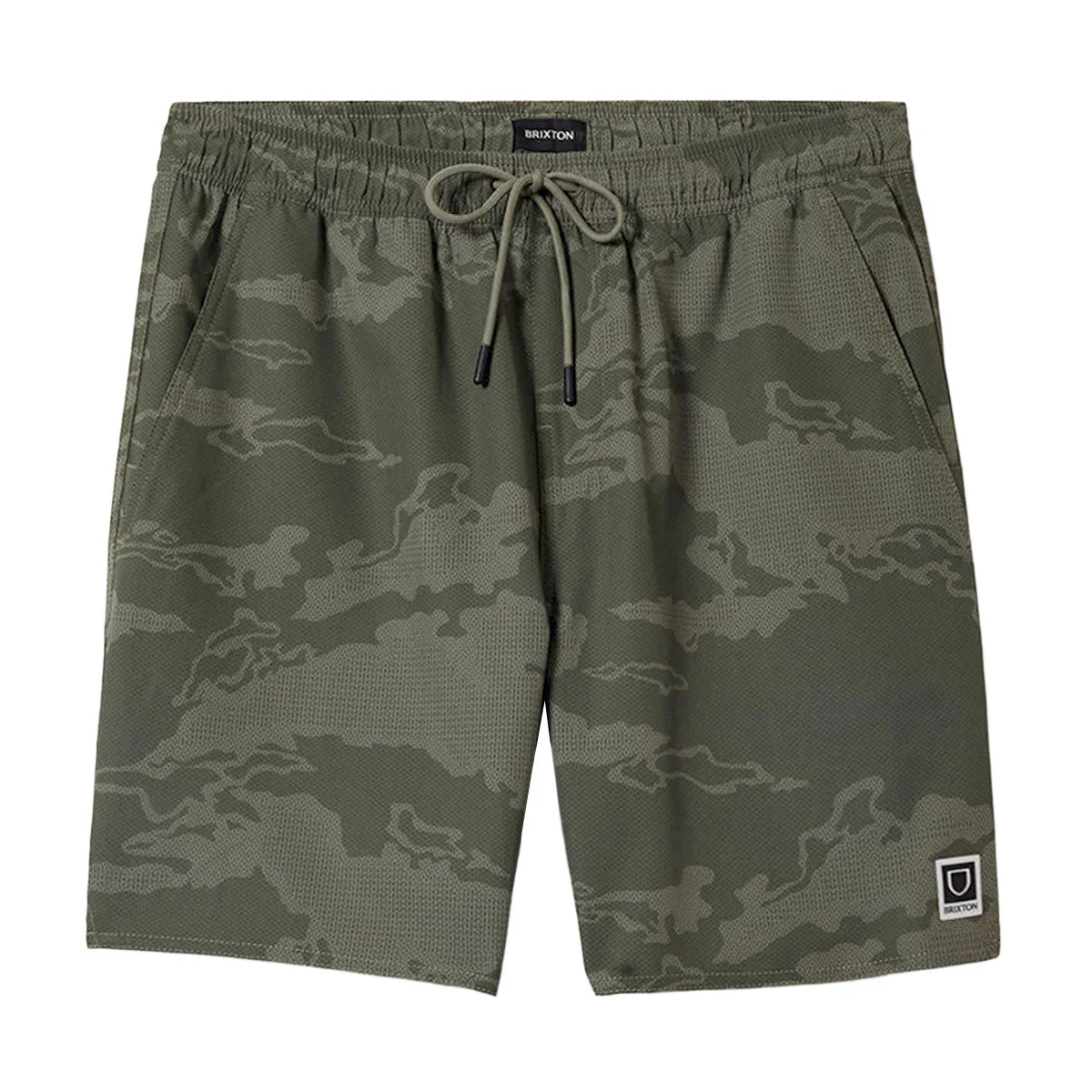 Brixton Journey Active Shorts - Olive Tiger Camo