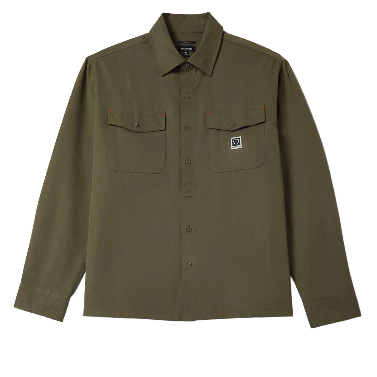 Brixton Journey Lightweight Long Sleeve Shirt - Dark Olive