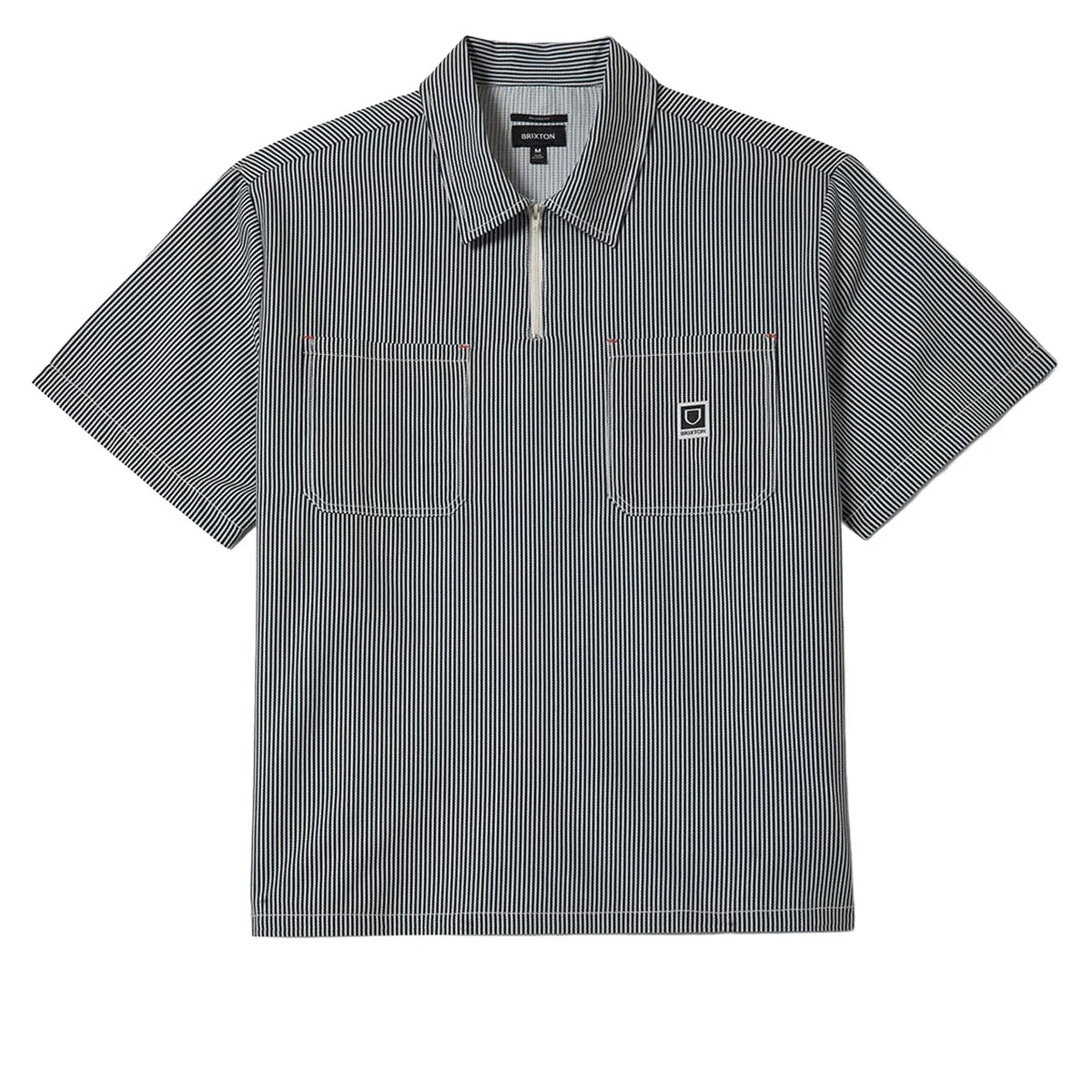 Brixton Journey Lightweight Shirt - Navy/White Stripe
