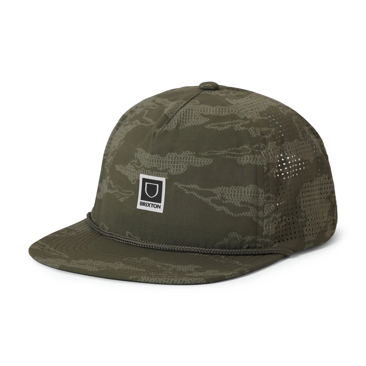 Brixton Journey MP Performance Snapback Hat - Olive Tiger Camo