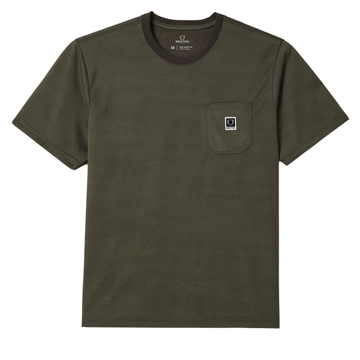 Brixton Journey Pocket T-Shirt - Olive Tiger Camo