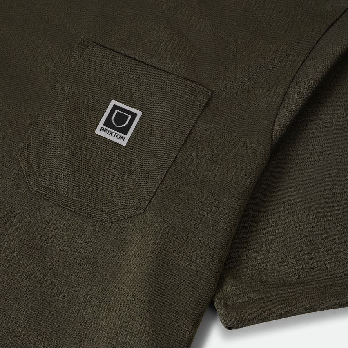 Brixton Journey Pocket T-Shirt - Olive Tiger Camo - Image 3