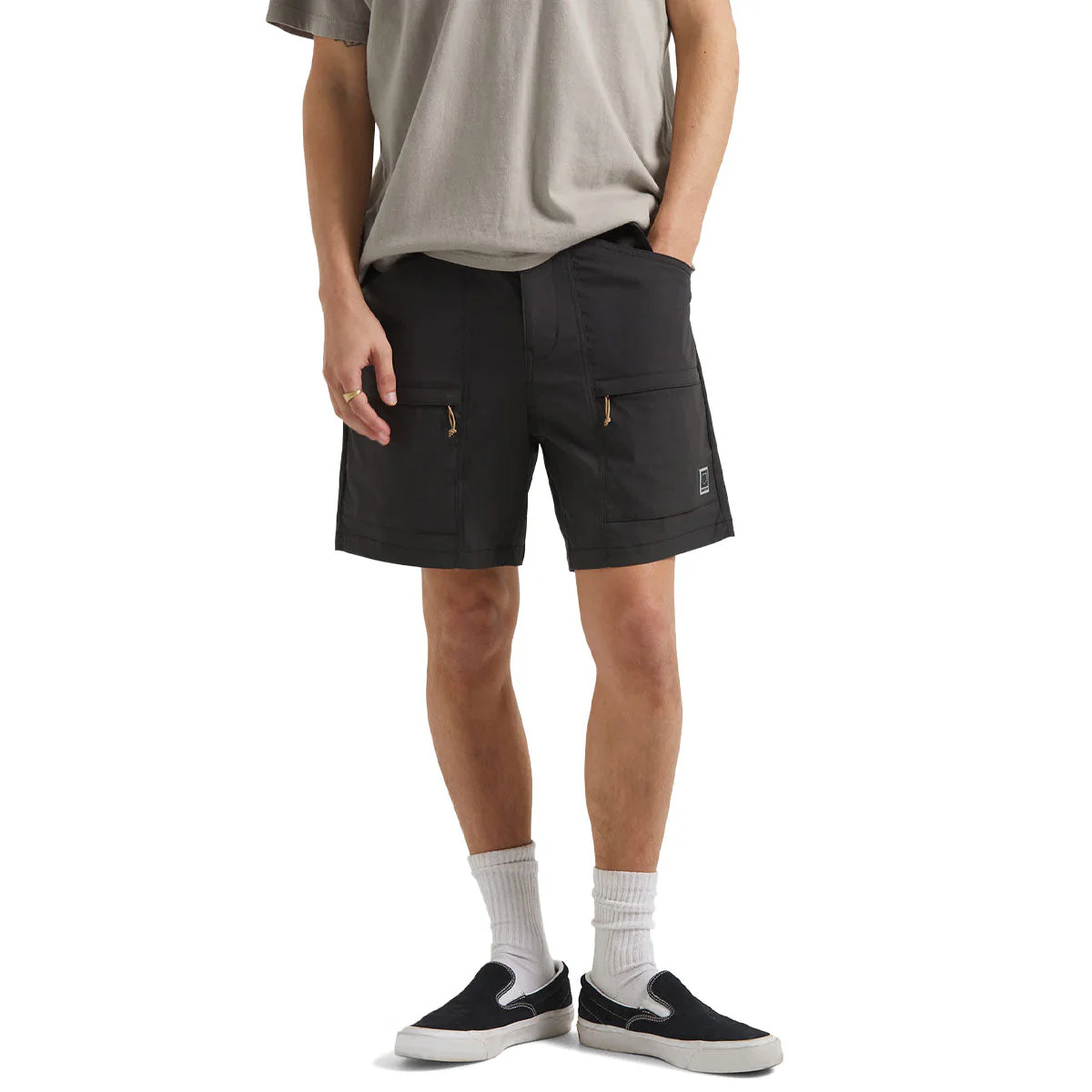 Brixton Journey Utility Shorts - Black - Image 2