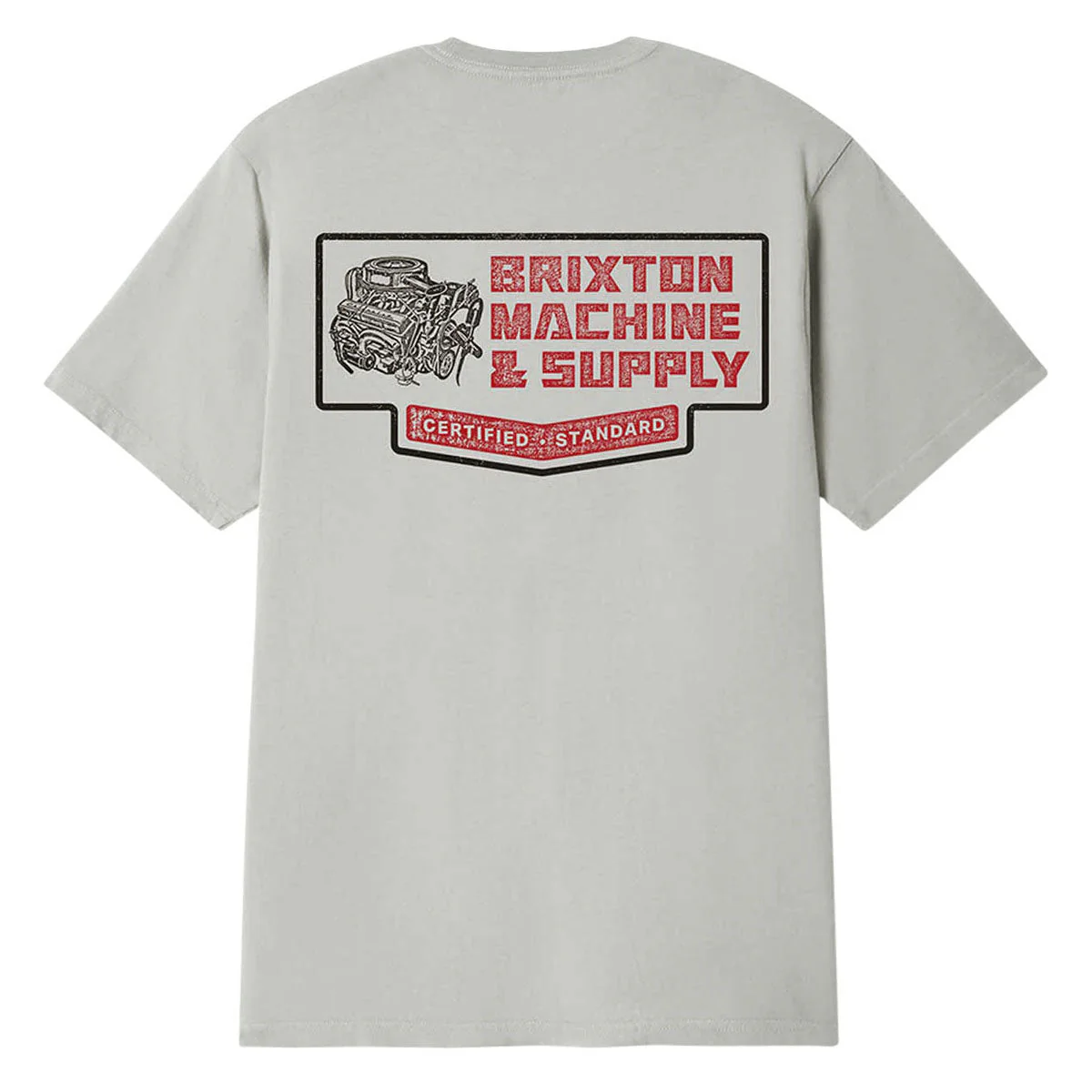 Brixton Machine T-Shirt - Pebble Stone Worn Wash