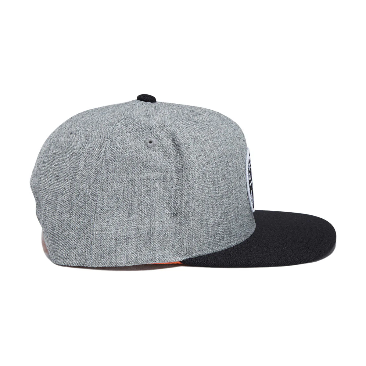 Brixton Oath III Snapback Hat - Heather Grey/Black II - Image 4