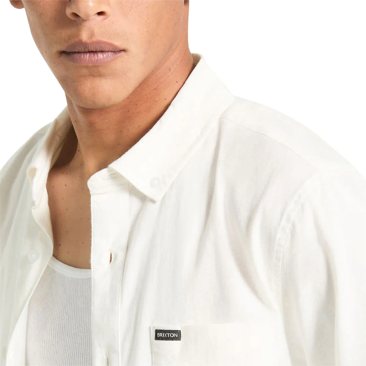 Brixton Sanford Oxford Shirt - Off White - Image 3