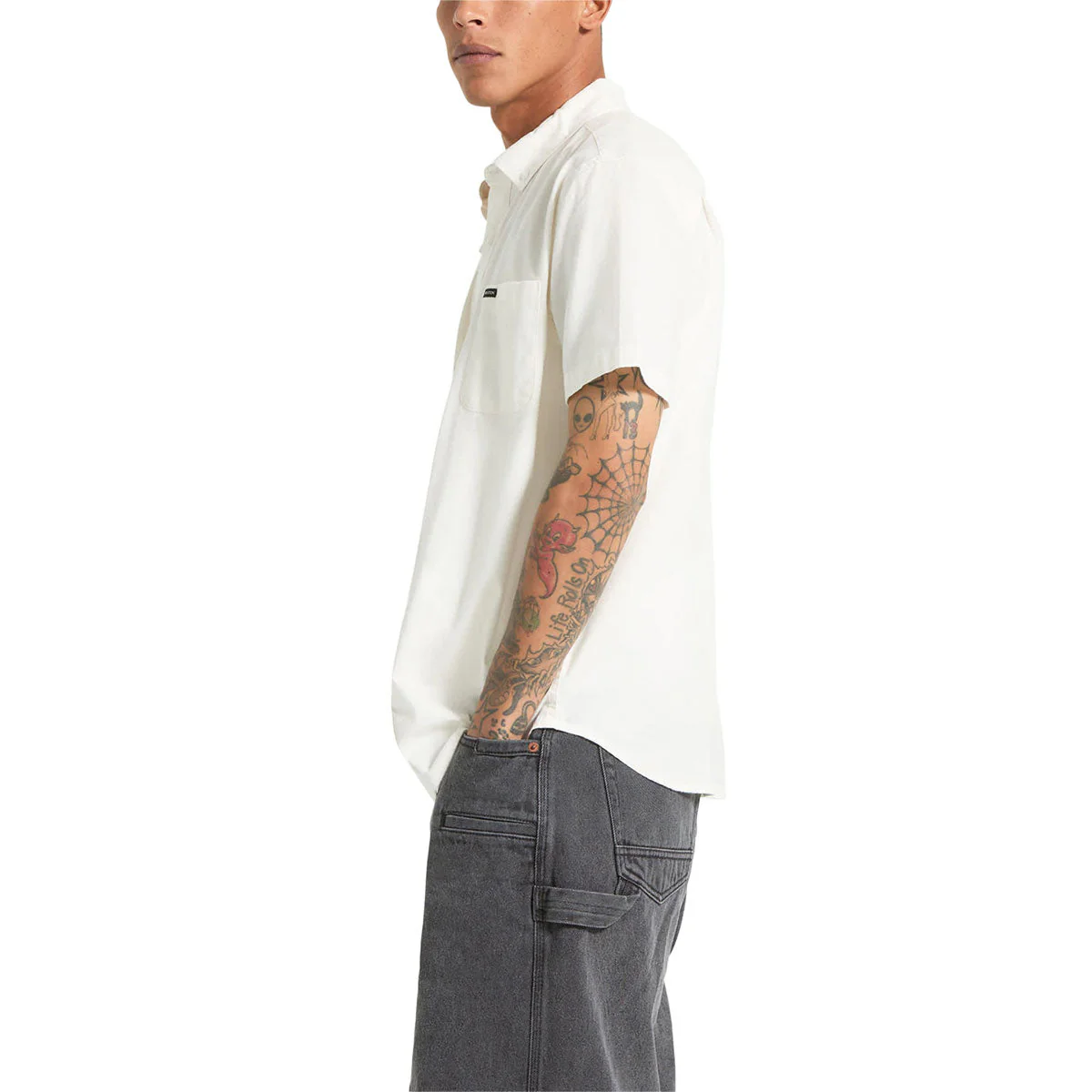 Brixton Sanford Oxford Shirt - Off White - Image 4