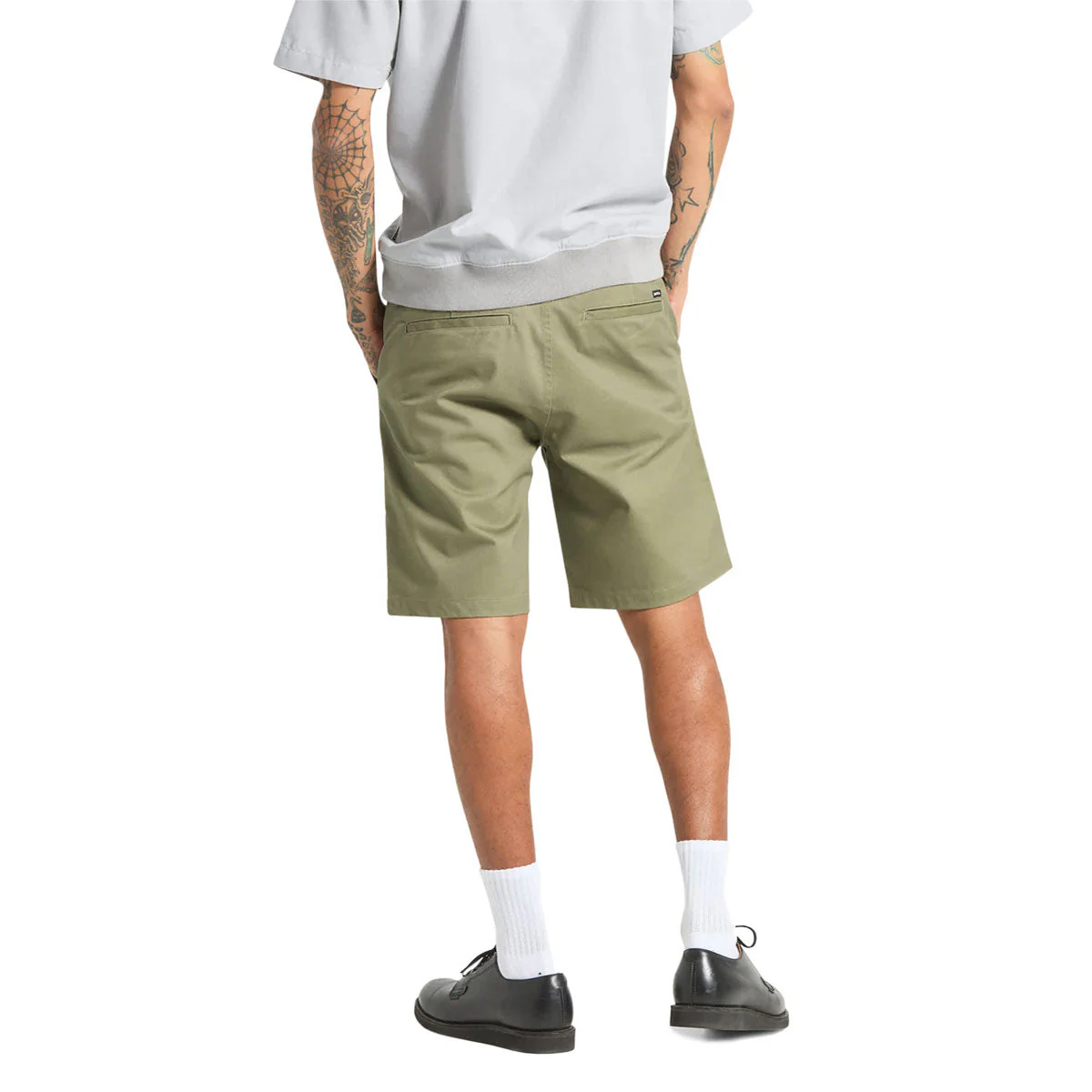 Brixton Santo Chino Shorts - Olive Surplus - Image 4