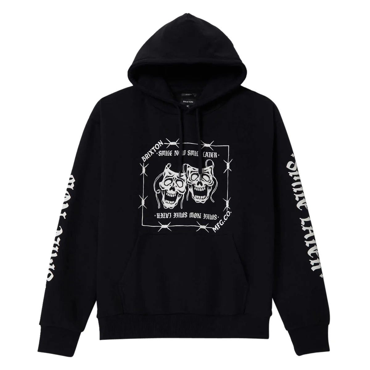 Brixton Smile Always Relaxed Hoodie - Black Worn Wash
