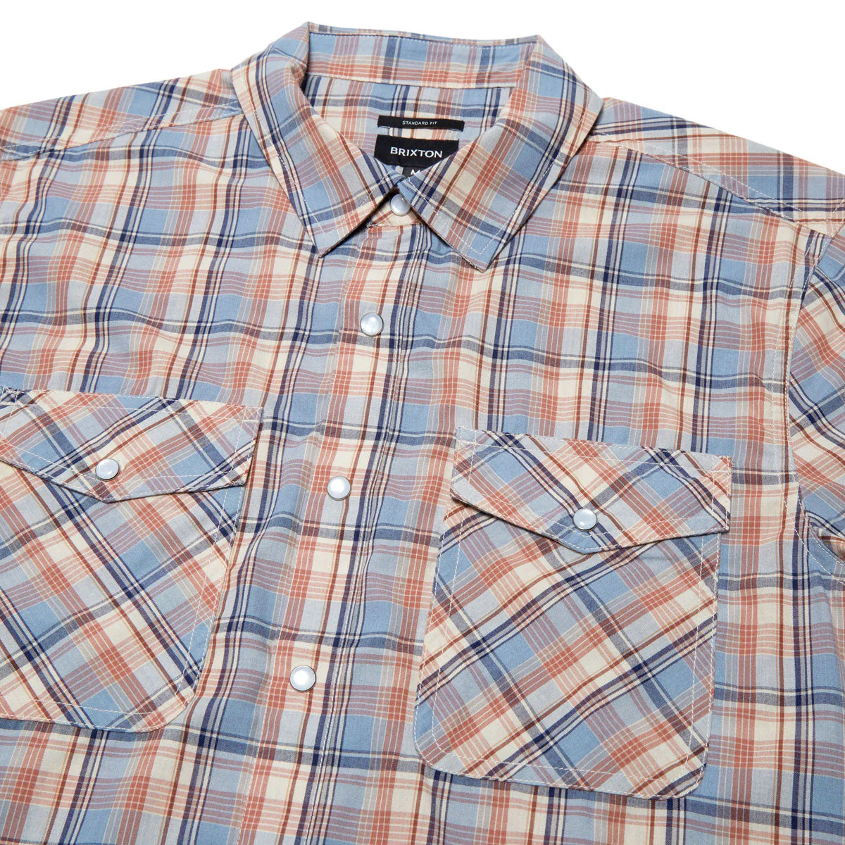 Brixton The Breezy Wayne Shirt - Blue Multi Plaid - Image 2