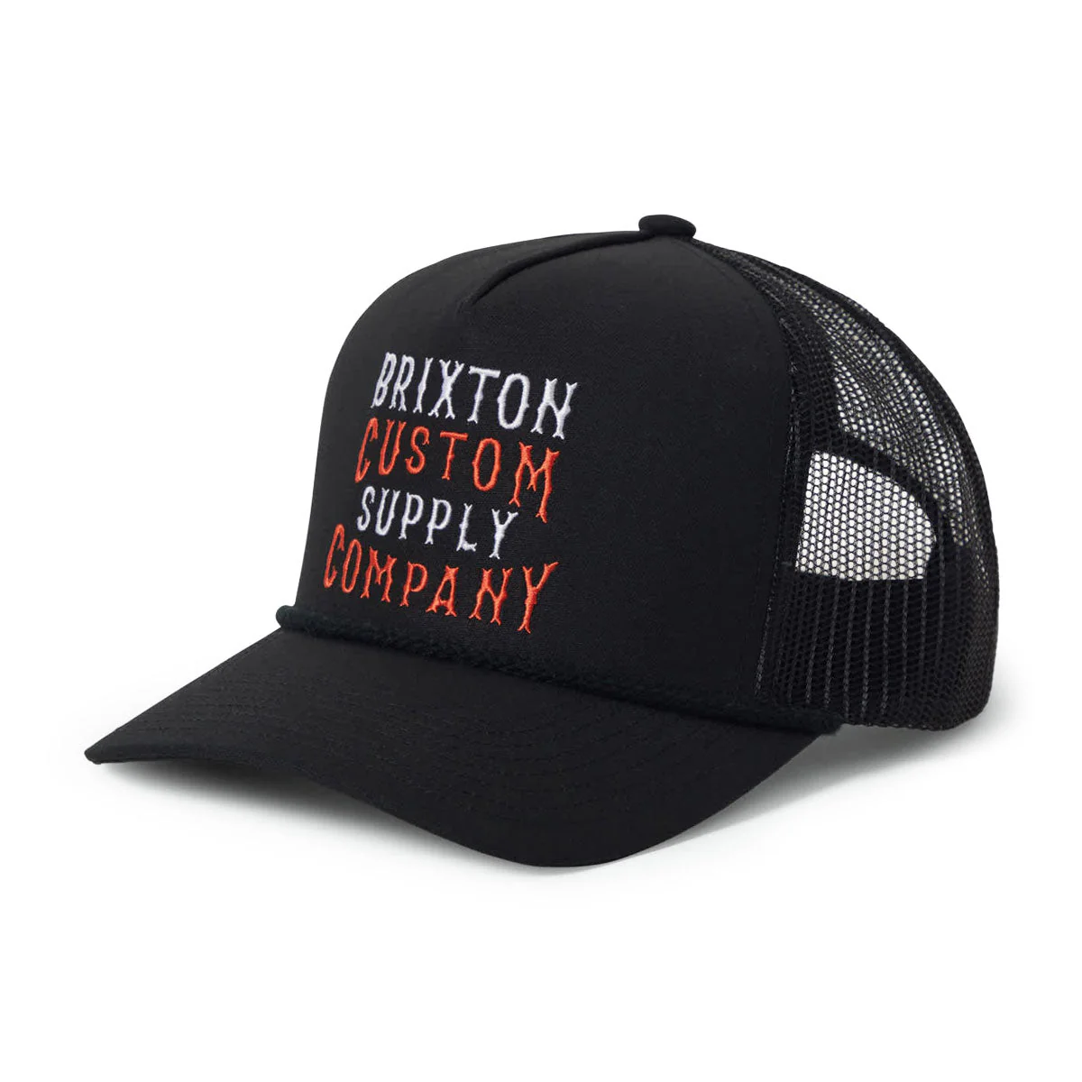 Brixton Wheaton C Netplus MP Trucker Hat - Black/Black
