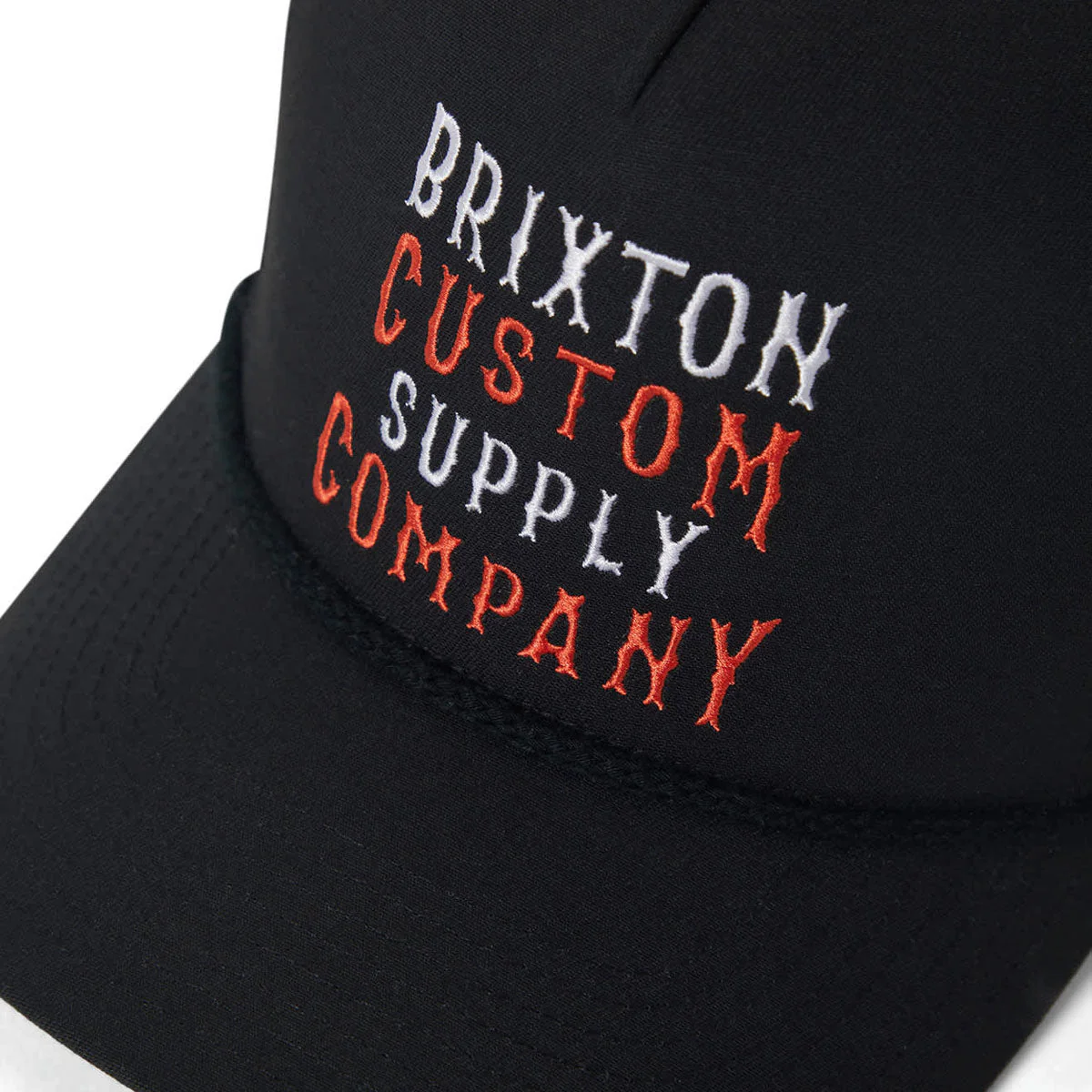 Brixton Wheaton C Netplus MP Trucker Hat - Black/Black - Image 3