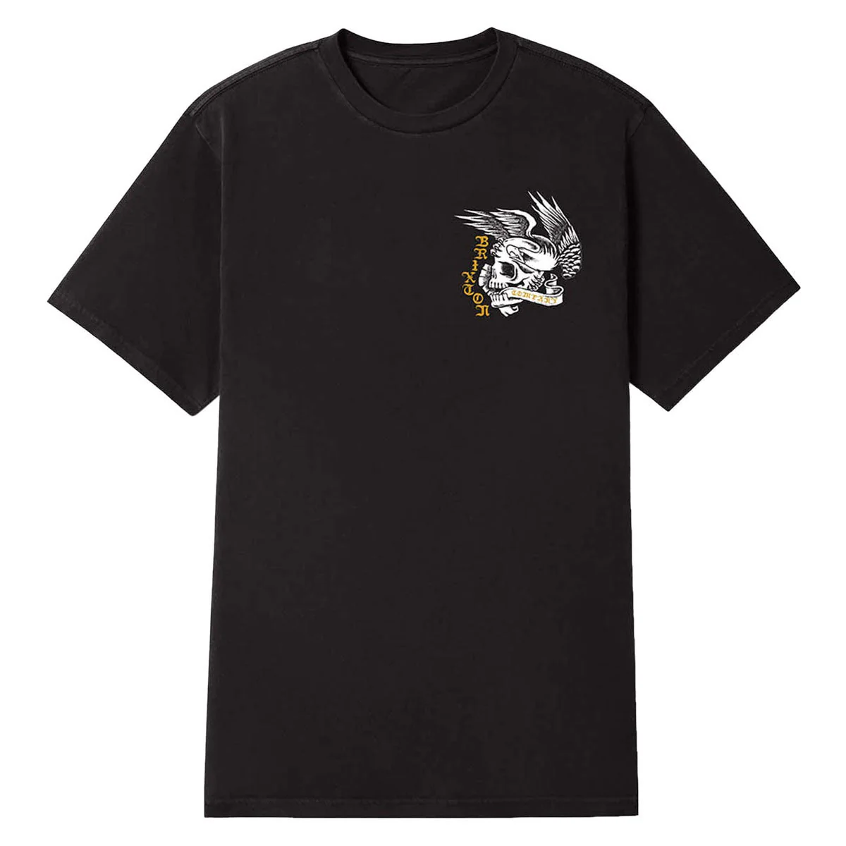 Brixton Wolcott T-Shirt - Black Worn Wash - Image 2