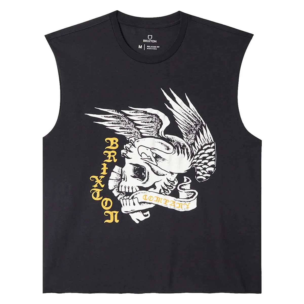 Brixton Wolcott Worn In Boxy Muscle Tank Top - Black