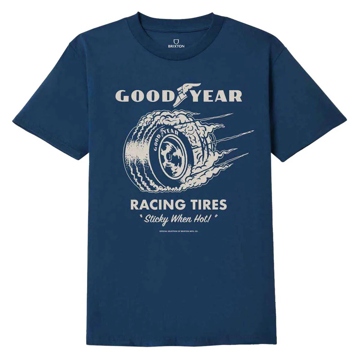 Brixton x Goodyear Cheater Slick T-Shirt - Navy