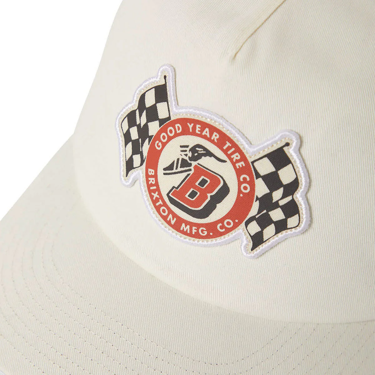 Brixton x Goodyear Speedway HP Snapback Hat - Off White - Image 3