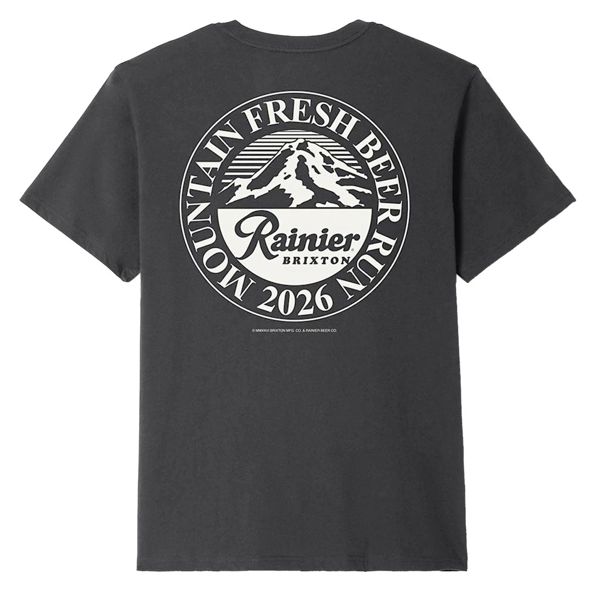 Brixton x Rainier Beer Run T-Shirt - Black - Image 2