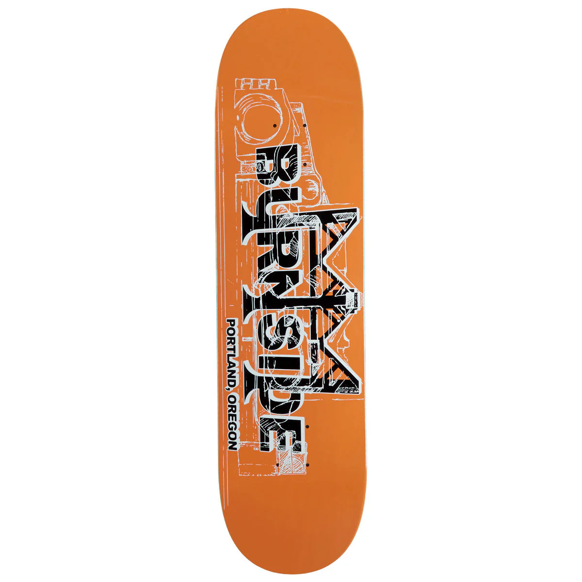 Burnside Bridge Skateboard Deck - Orange - 8.50"