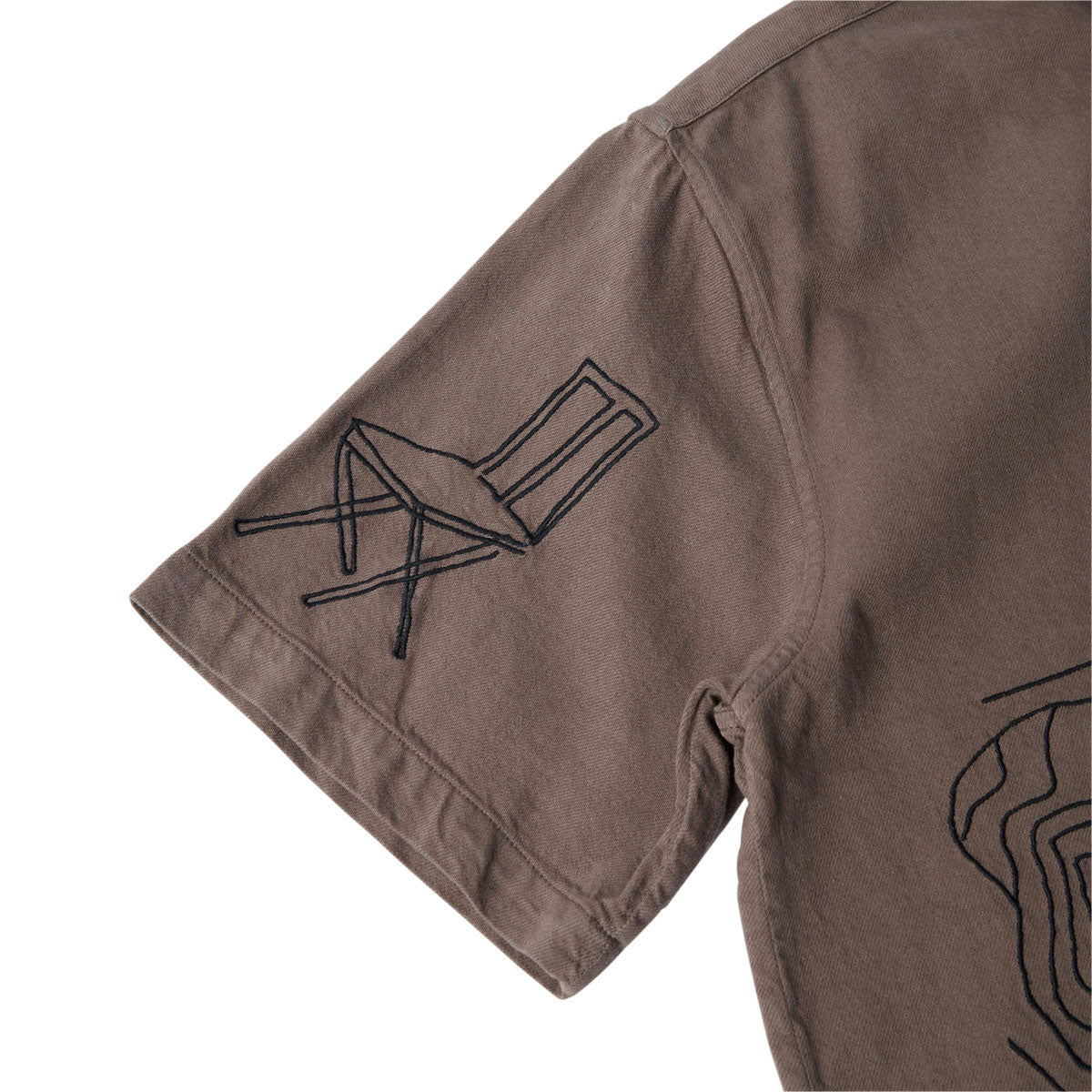By Parra Crooked Face Short Sleeve Shirt - Brown - Image 3