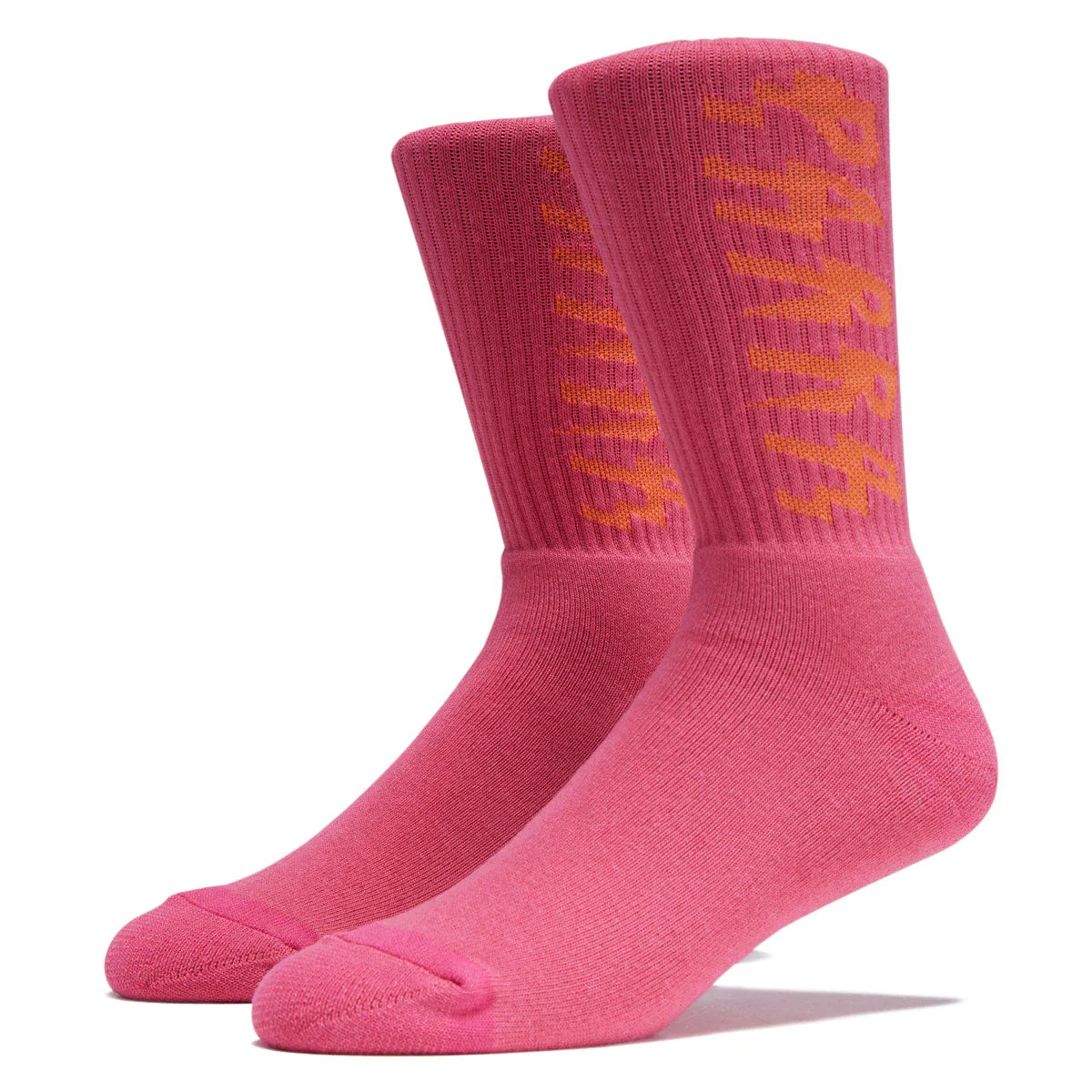By Parra Spiked Logo Crew Socks - Pink