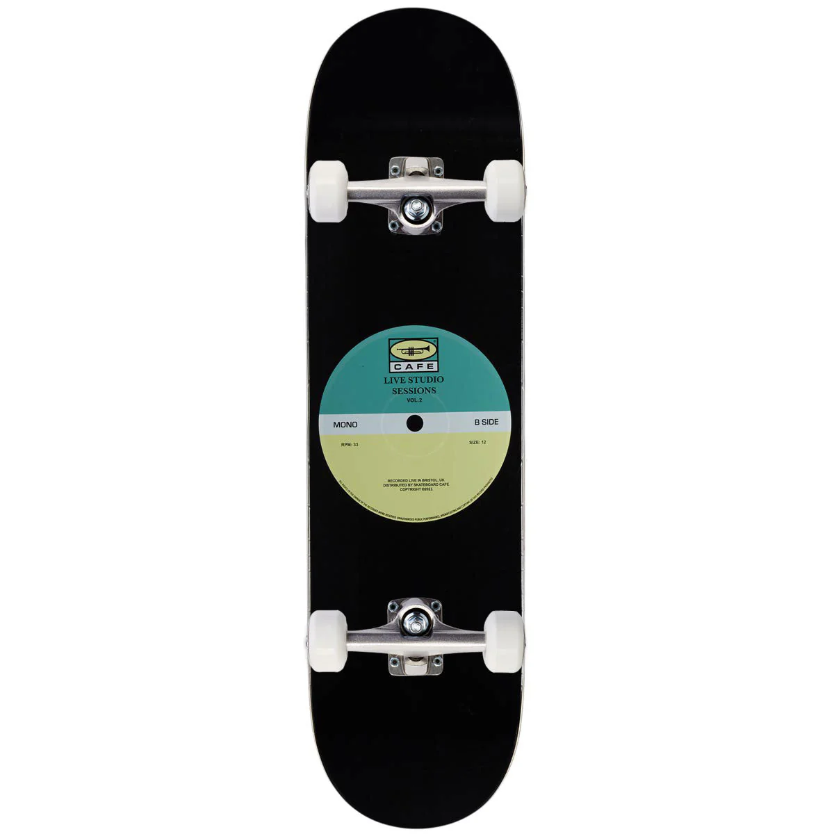 Cafe 45 Retro Edition Skateboard Complete - Teal/Cream - 8.125"