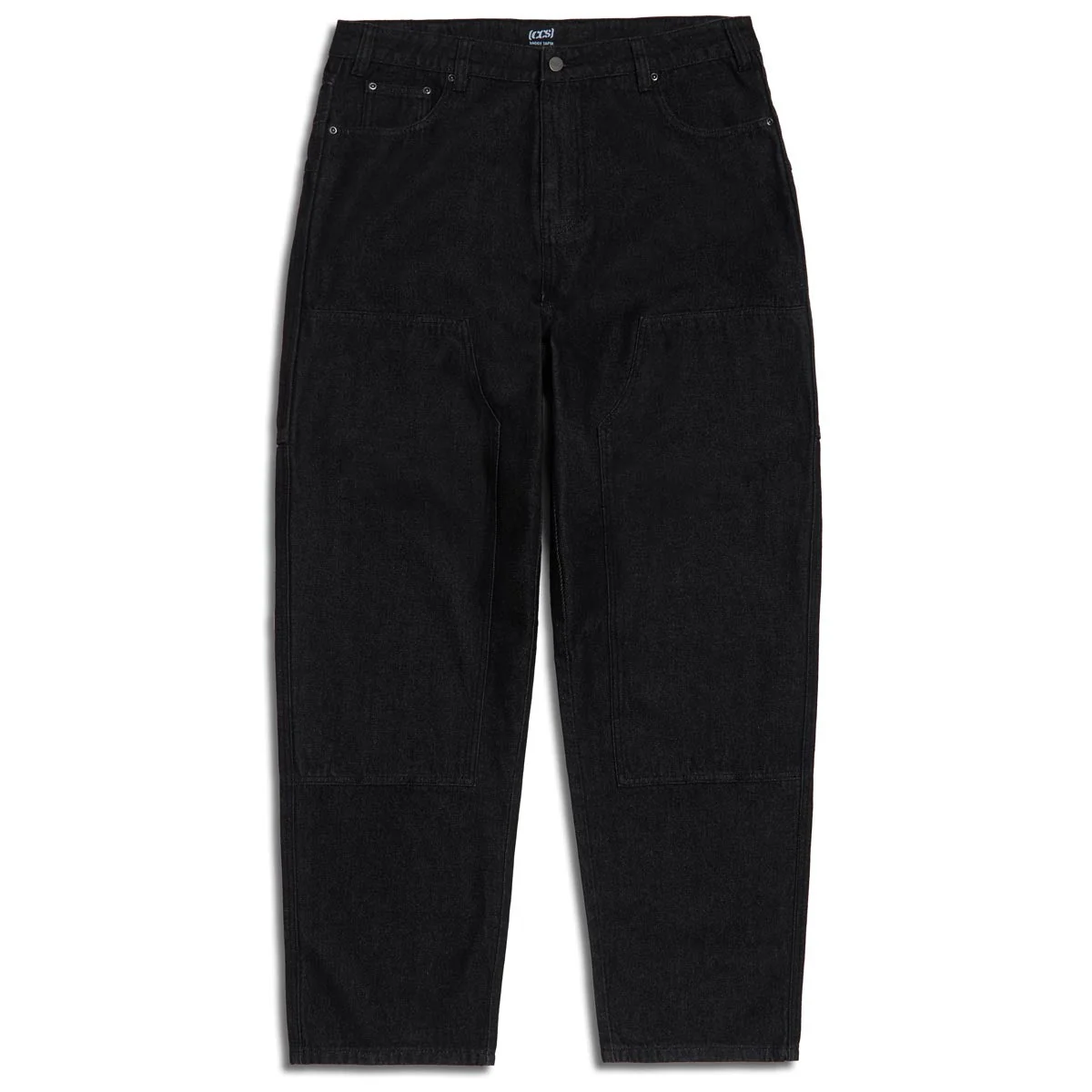 CCS 4x4 Reinforced Baggy Taper Denim Jeans - Black - Image 2