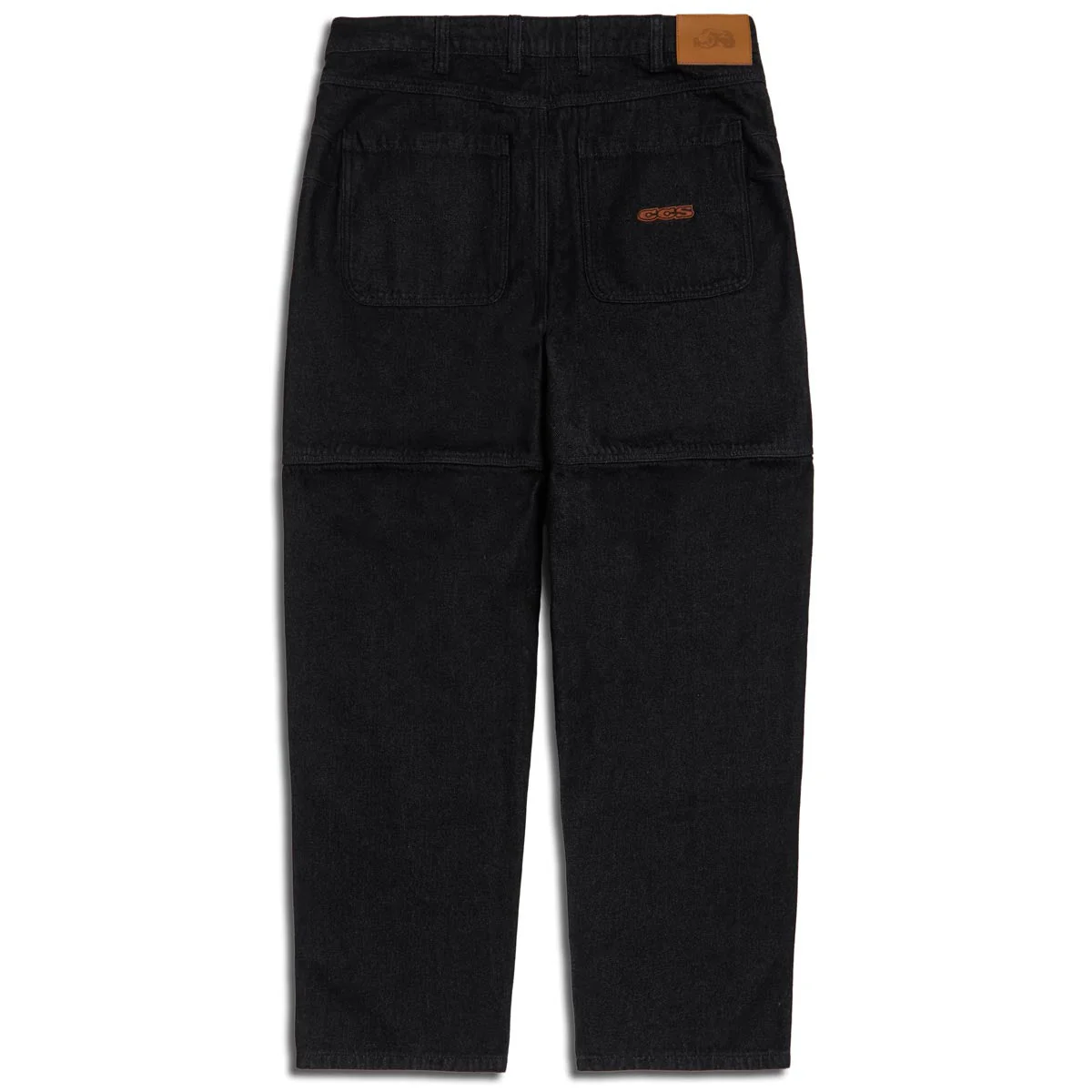 CCS 4x4 Reinforced Baggy Taper Denim Jeans - Black - Image 5