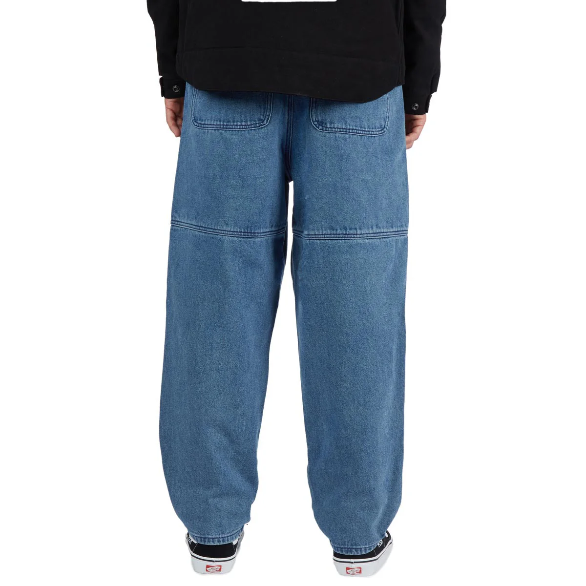 CCS 4x4 Reinforced Baggy Taper Denim Jeans - Medium Wash - Image 4