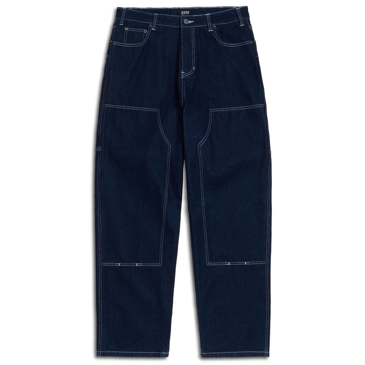 CCS 4x4 Reinforced Baggy Taper Denim Jeans - Overdyed Navy - Image 2