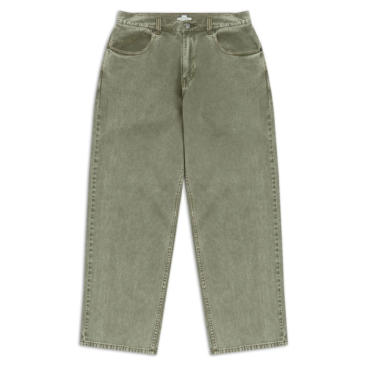 CCS Baggy Straight Denim Jeans - Faded Olive - Image 3