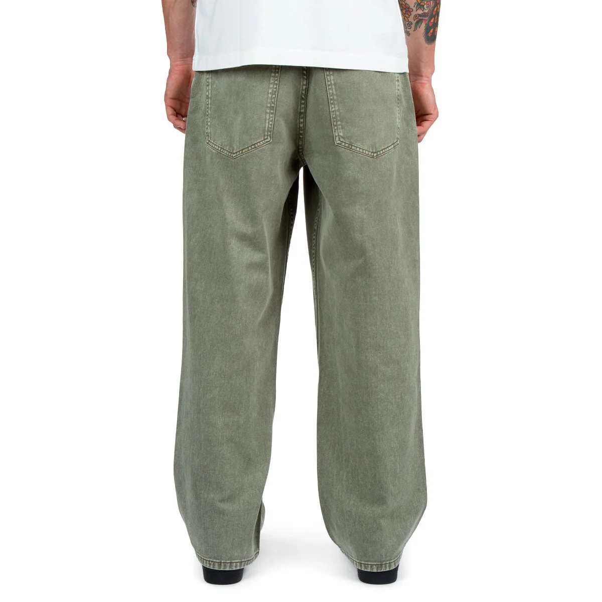 CCS Baggy Straight Denim Jeans - Faded Olive - Image 5