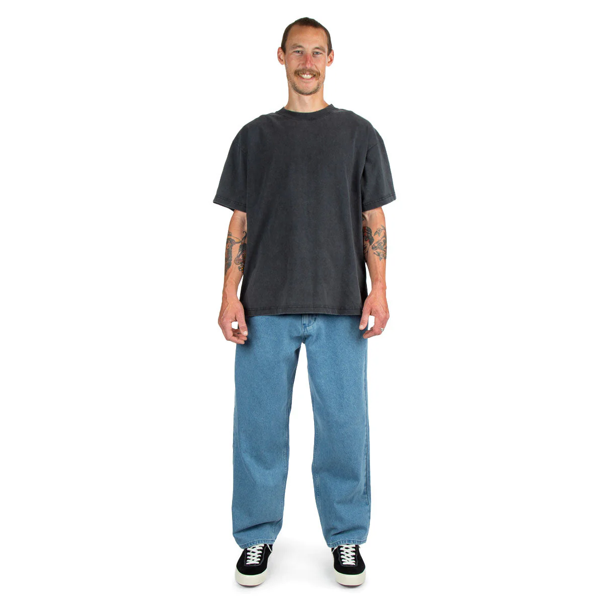 CCS Baggy Straight Denim Jeans - Rinsed Blue - Image 3