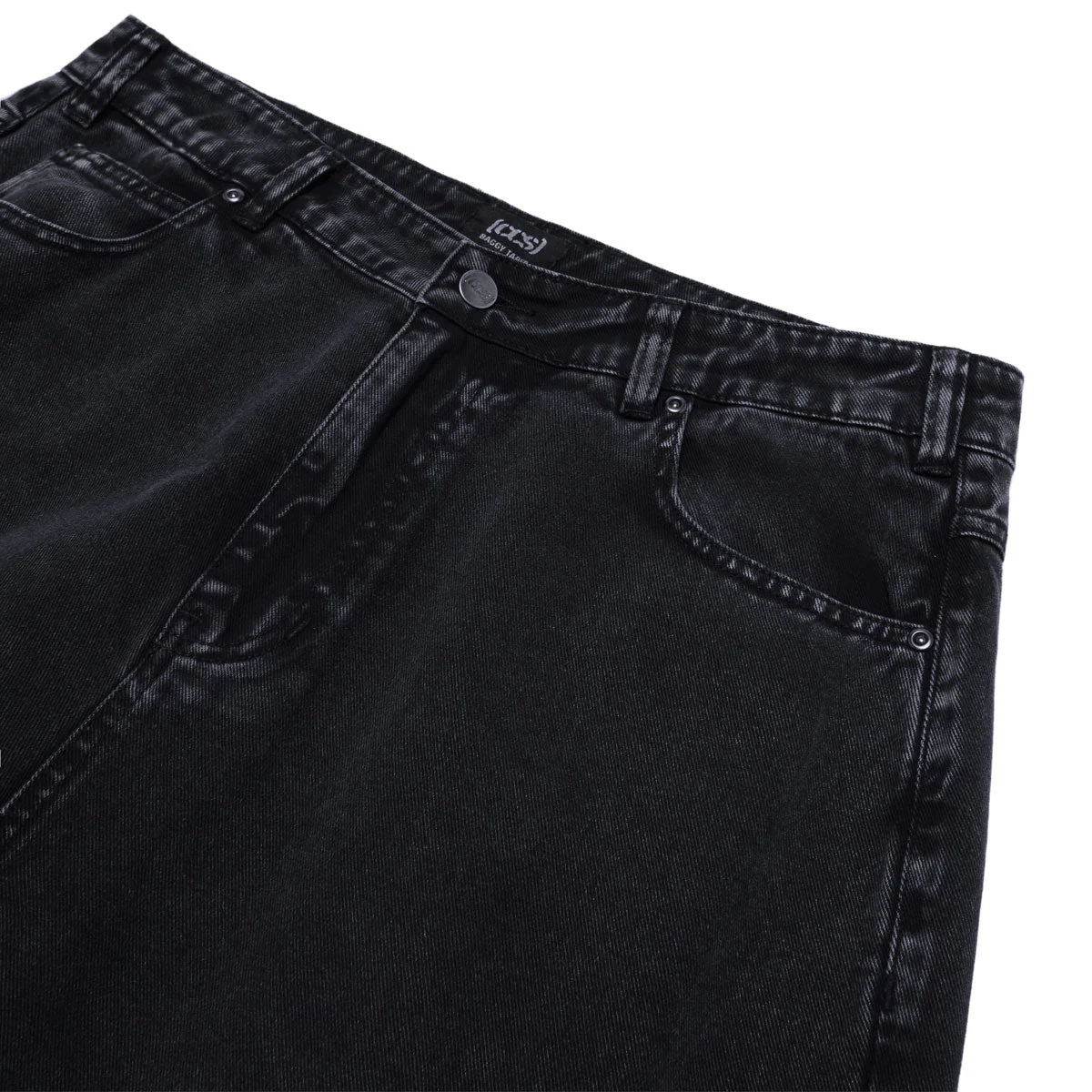 CCS Baggy Taper Denim Jeans - Acid Black - Image 3