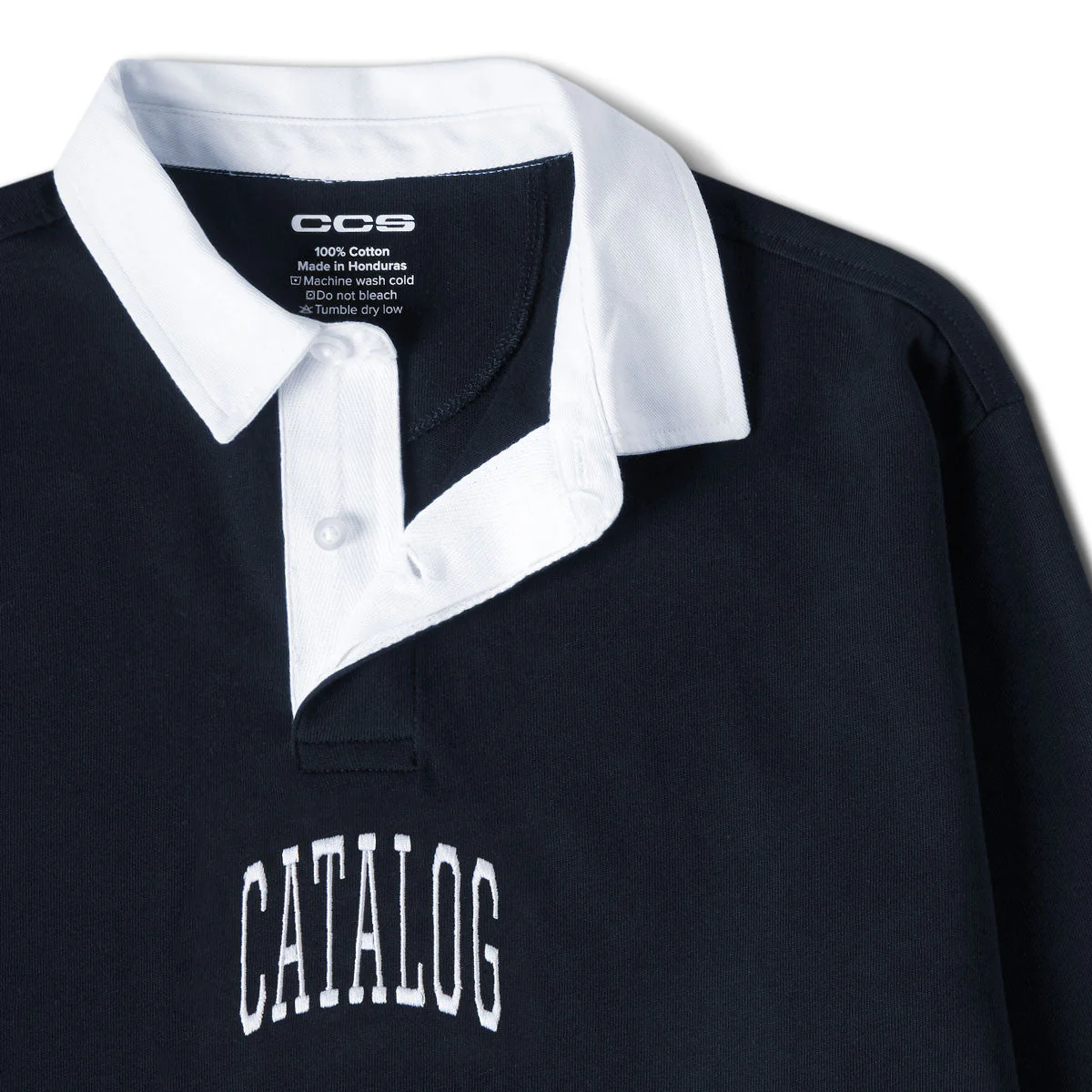 CCS Catalog Embroidered Rugby Shirt - Navy - Image 4