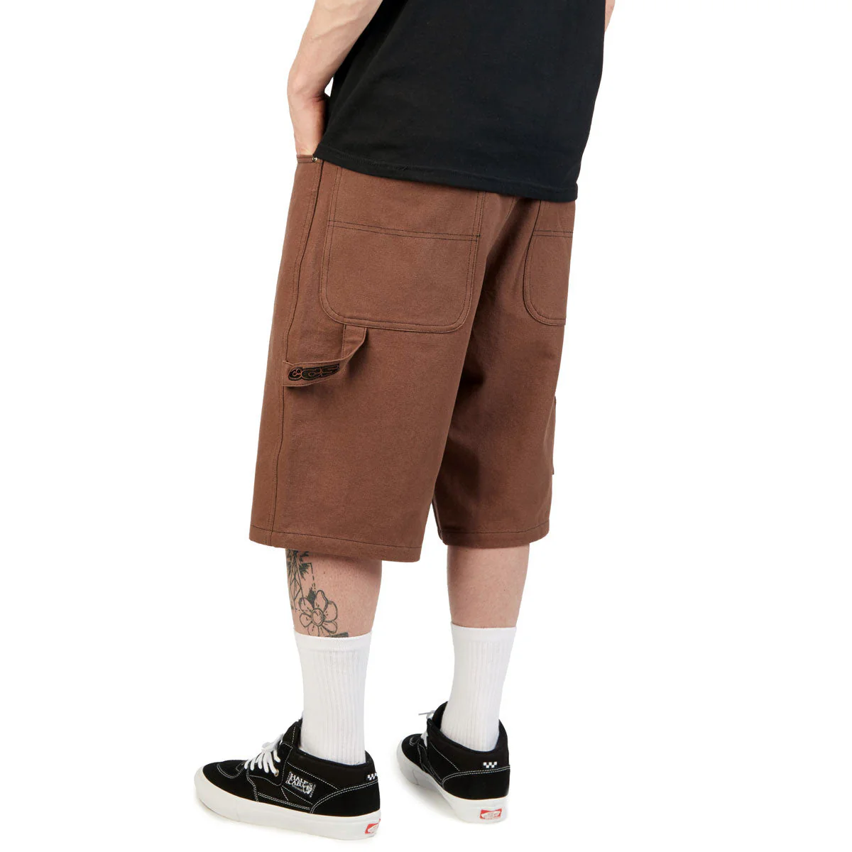 CCS Hammer Loop Canvas Shorts - Brown/Black - Image 4