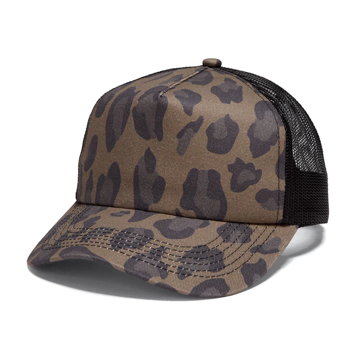 CCS Leopard Trucker Hat - Black/Brown