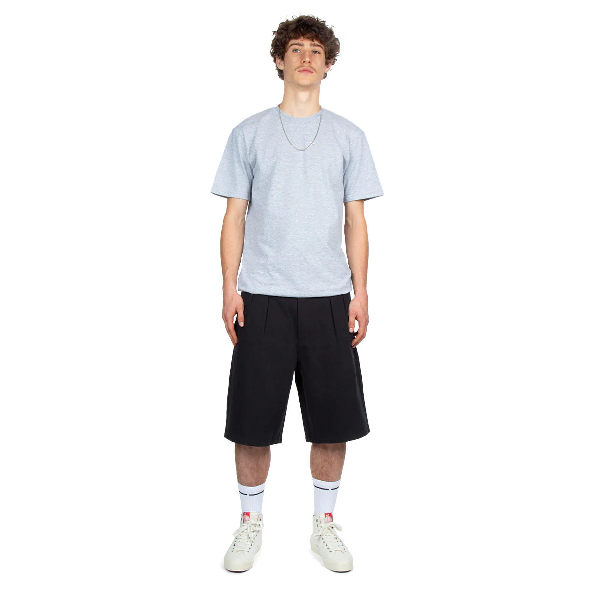 CCS Pleated Chino Shorts - Black - Image 3