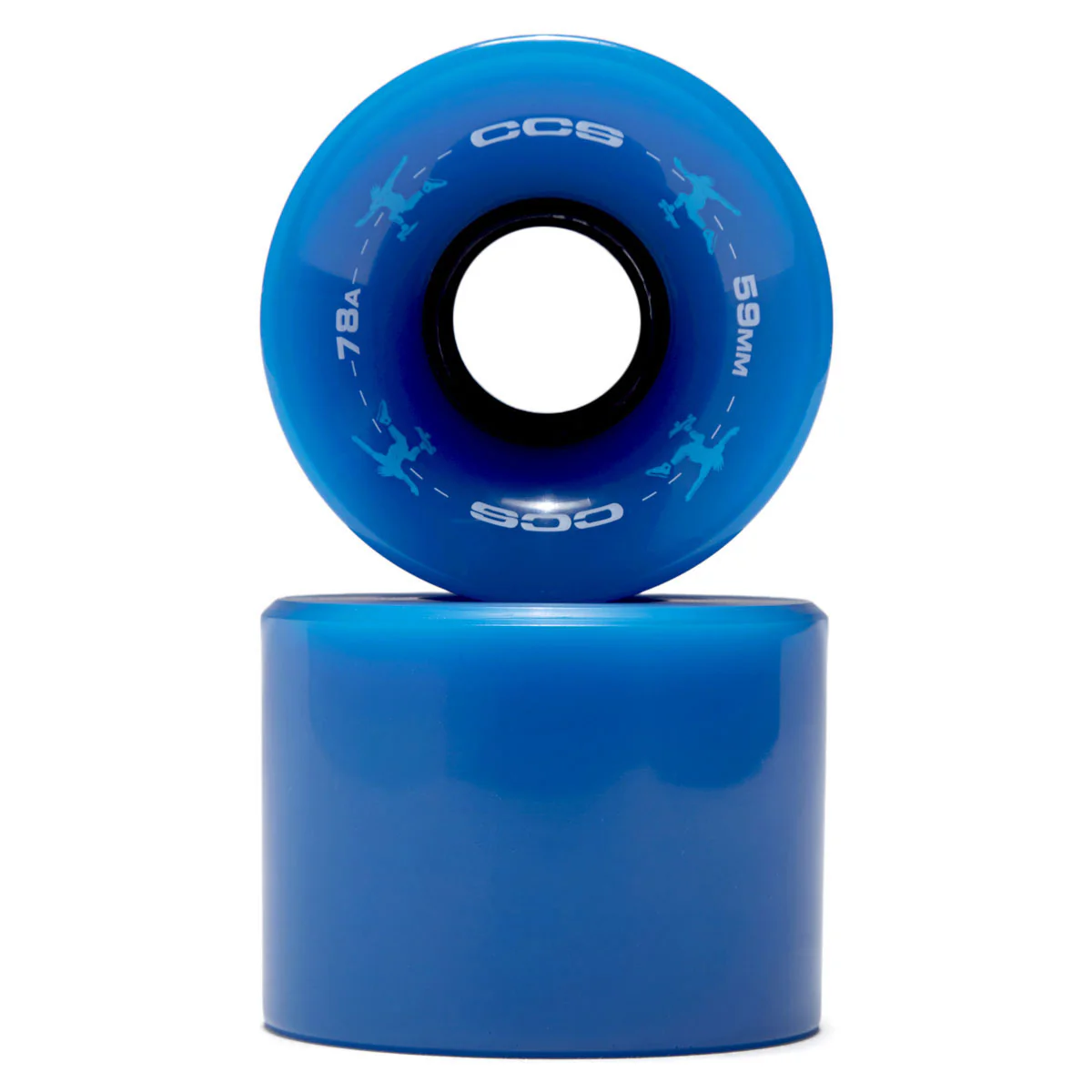 CCS Retro Cruiser 78a Skateboard Wheels - Blue - 59mm - Image 2