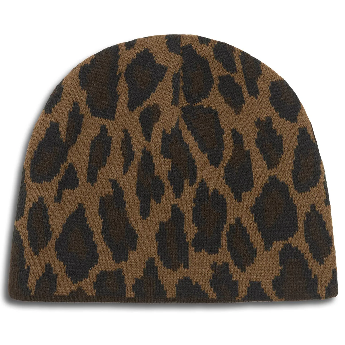CCS Reversible Leopard Skully Beanie - Brown