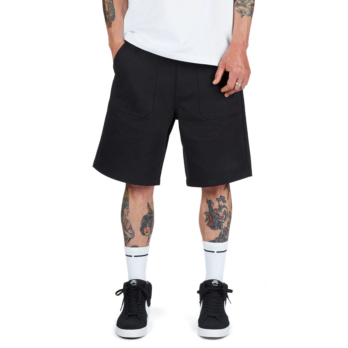 CCS Surplus Herringbone Shorts - Black