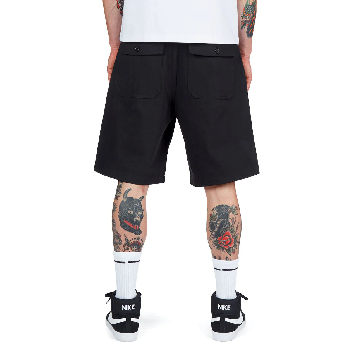 CCS Surplus Herringbone Shorts - Black - Image 4