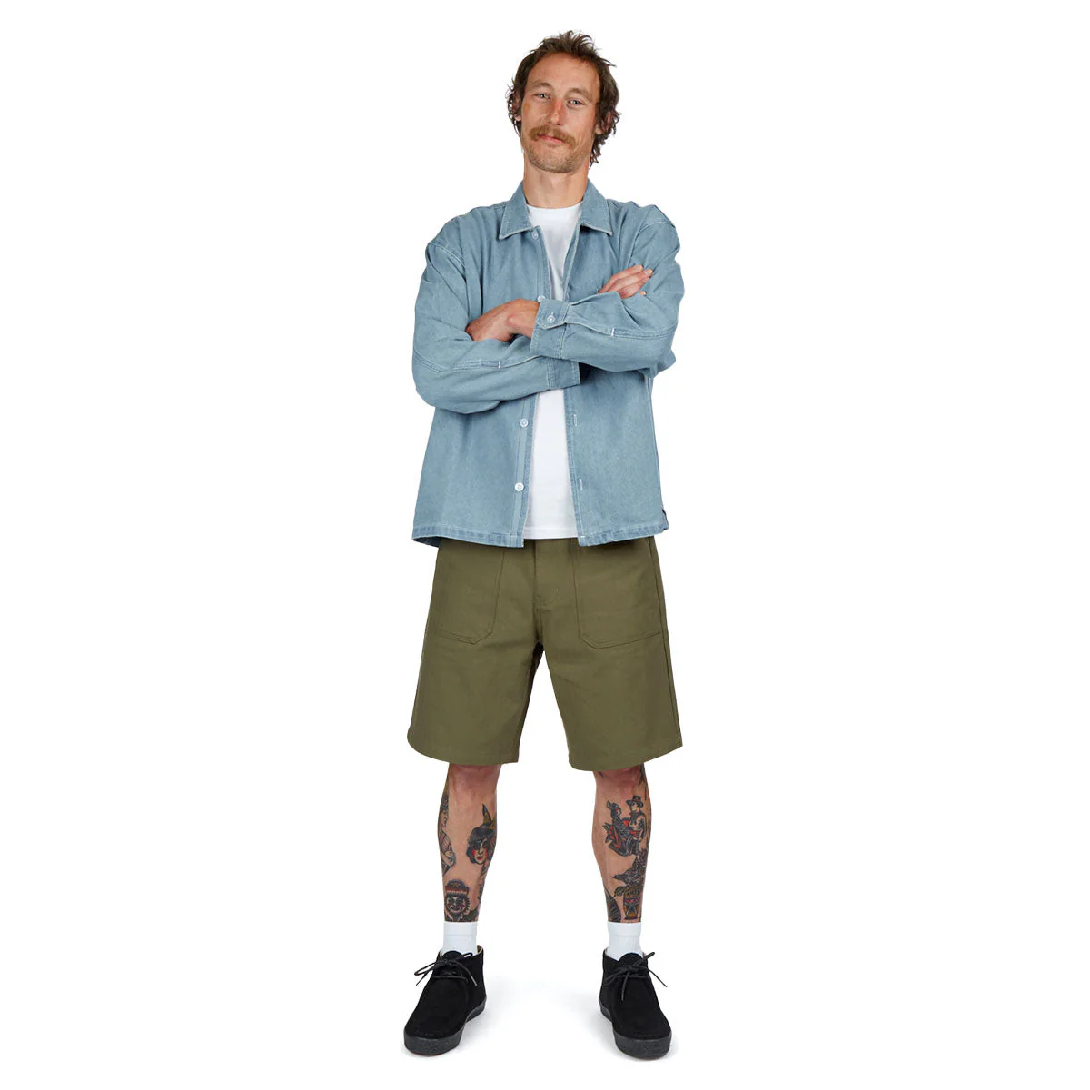 CCS Surplus Herringbone Shorts - Olive - Image 3