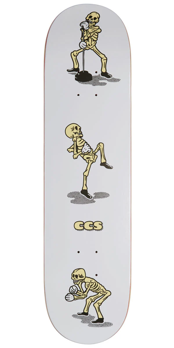 CCS Vine Skeleton Mini Skateboard Deck - White - 7.50"