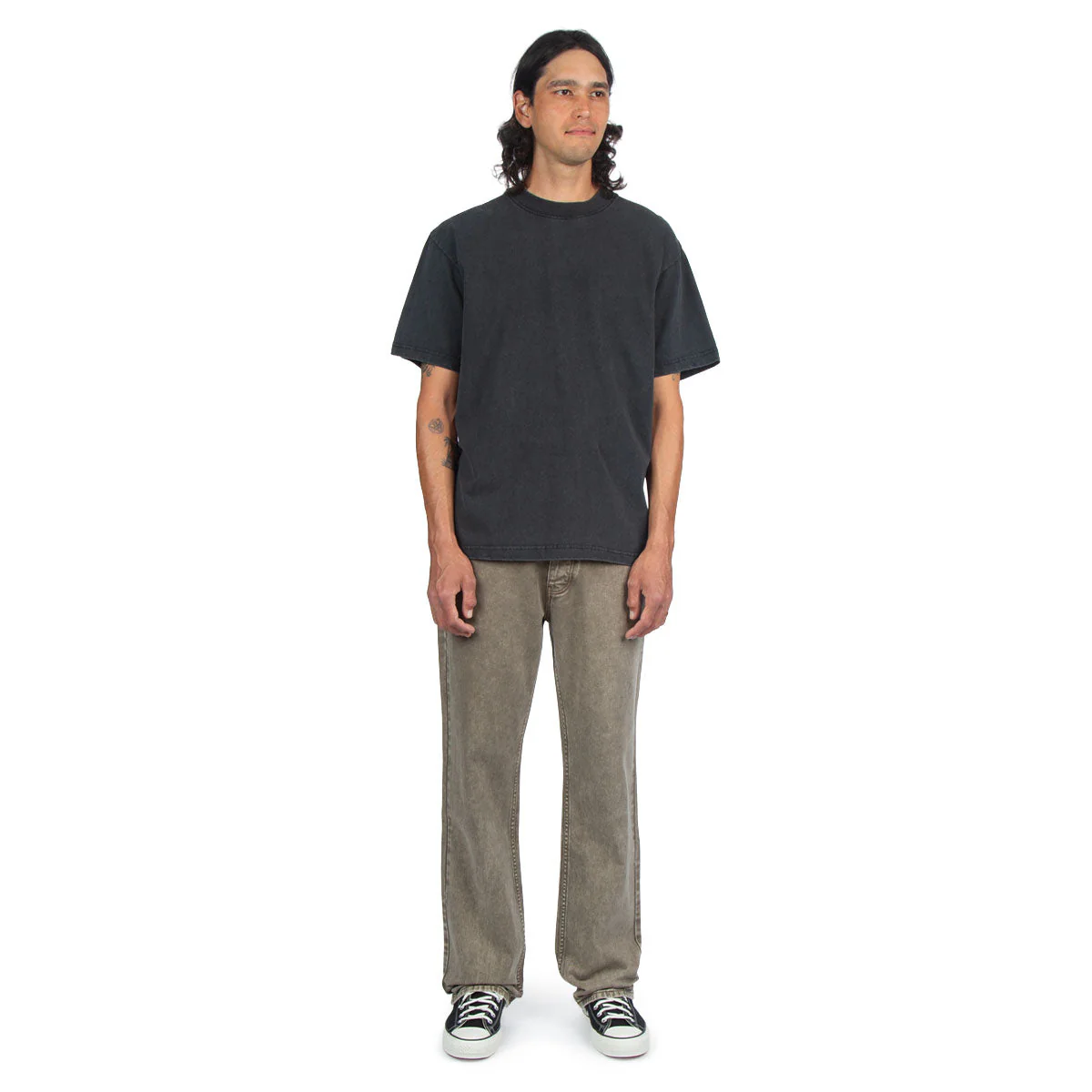 CCS Western Straight Denim Jeans - Faded Brown - Image 3