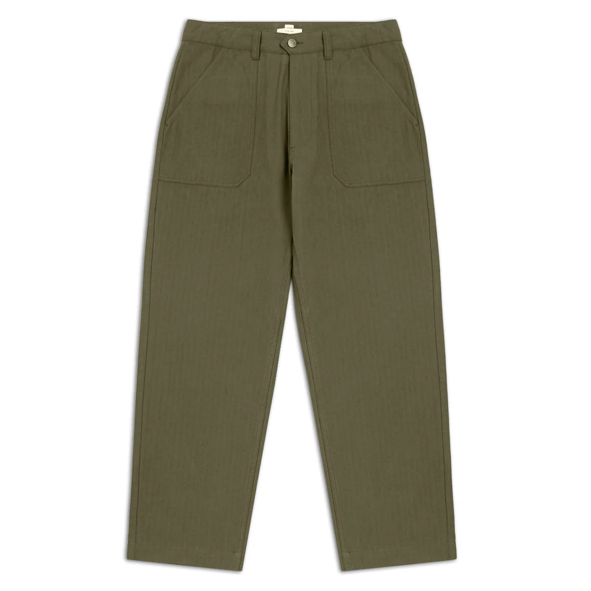 CCS Wide Leg Herringbone Pants - Olive - Image 4