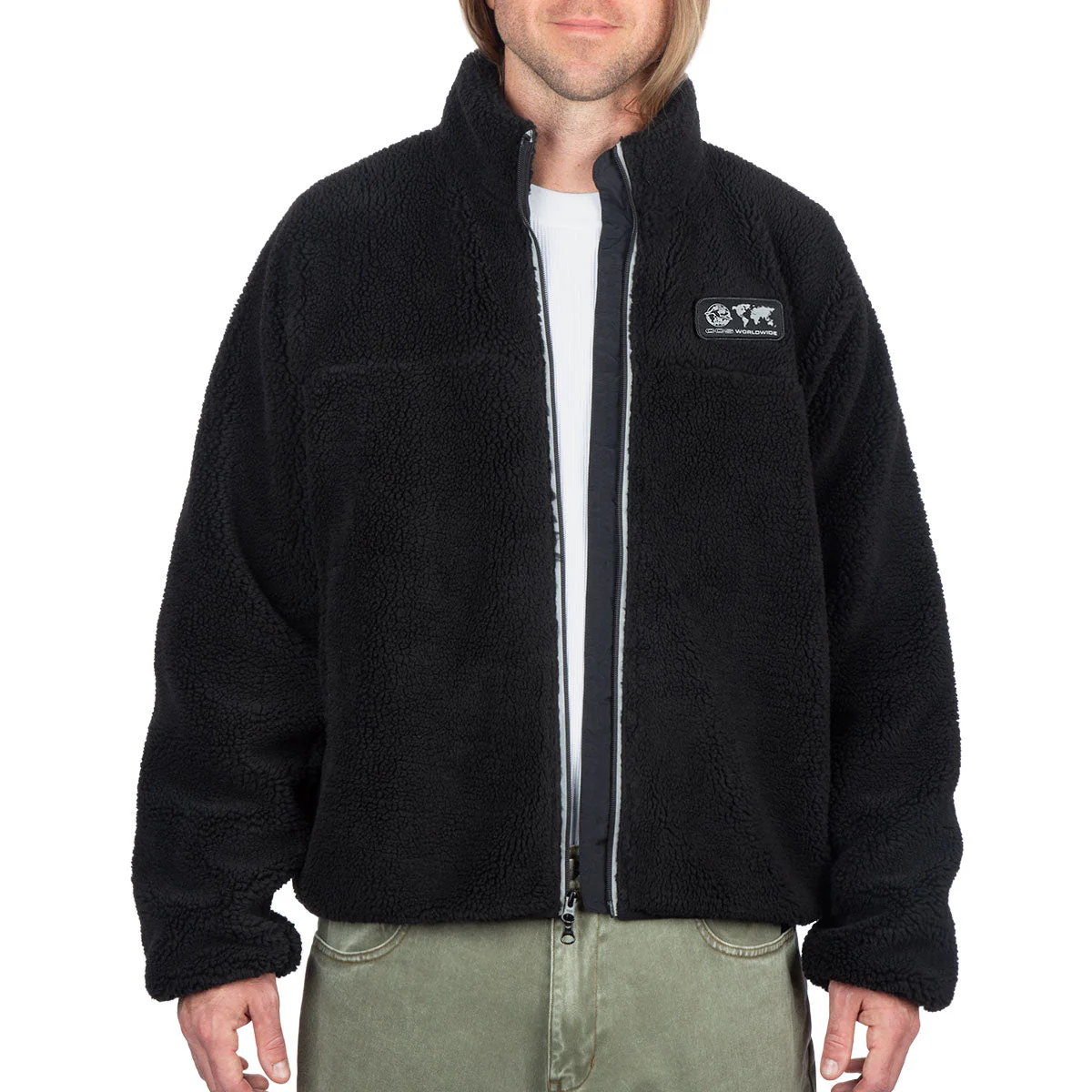 CCS Worldwide Sherpa Fleece Jacket - Black - Image 2