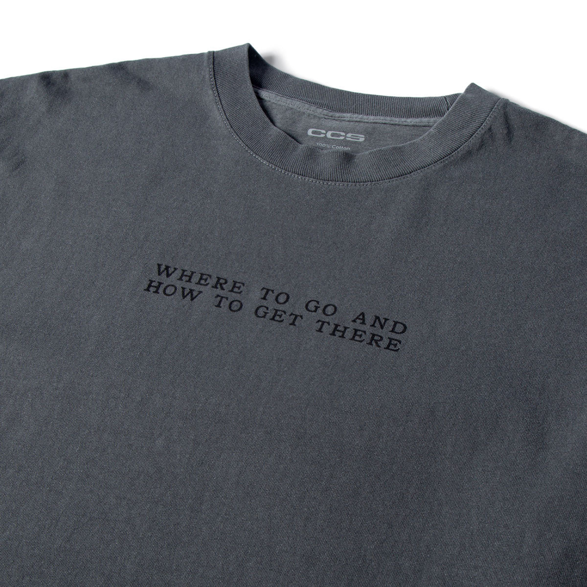 CCS x Zanereti Where To Go T-Shirt - Faded Black - Image 3
