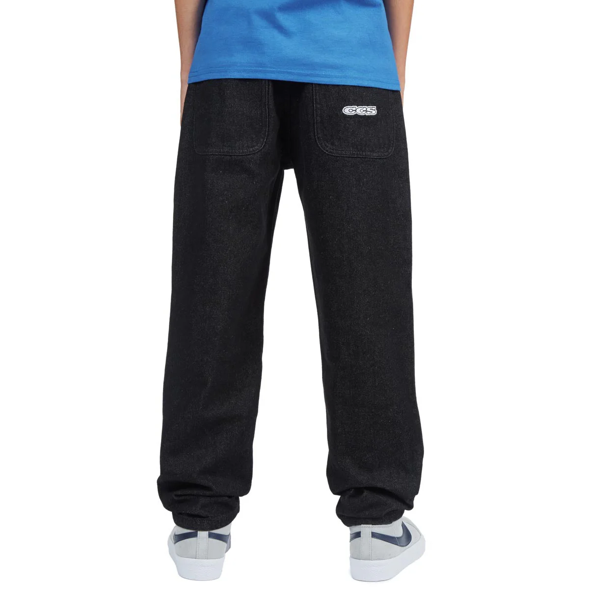 CCS Youth Baggy Taper Denim Jeans - Black - Image 4
