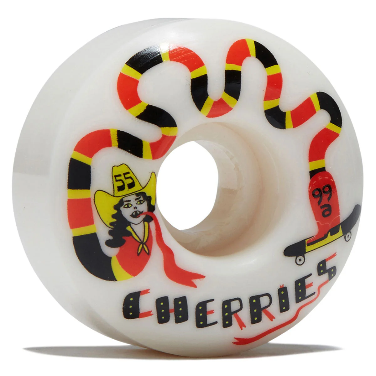 Cherries Boot Skoots Classic Shape 99a Skateboard Wheels - White - 55mm