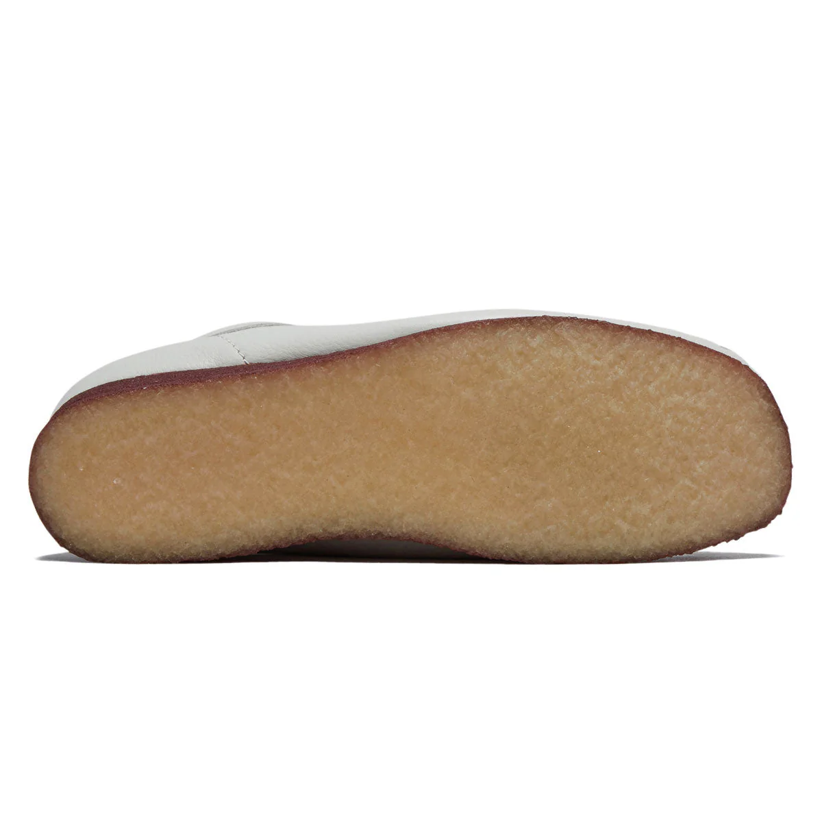 Clarks Wallabee Shoes - White Leather - Image 4